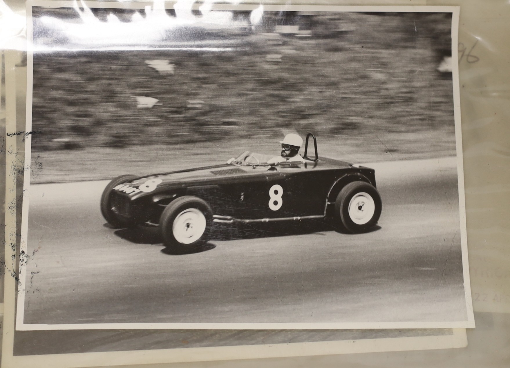 Automobilia- Loris Goring photos, Singapore, Thompson Road Grand Prix 1957-66, 1962 car badge etc